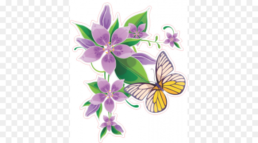 Papillon，Fleur PNG