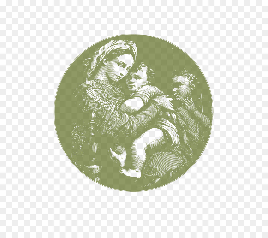 Vierge à L'enfant，Peinture PNG