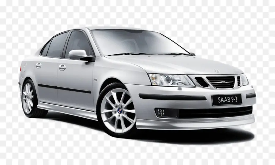 Voiture Saab Argentée，Saab PNG