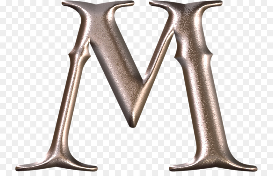 Lettre Métallique M，Alphabet PNG