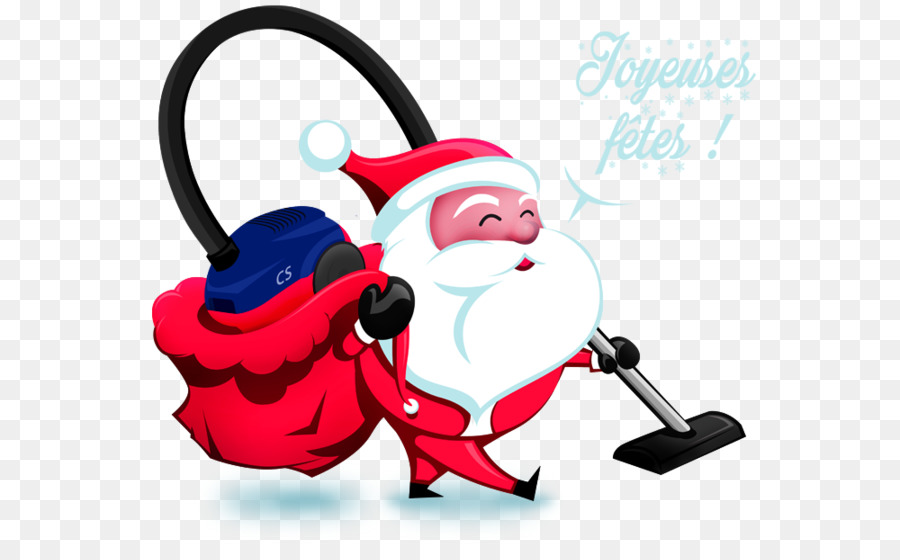 Père Noël Avec Aspirateur，Père Noël PNG