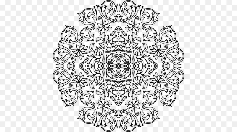 Mandala Noir，Modèle PNG