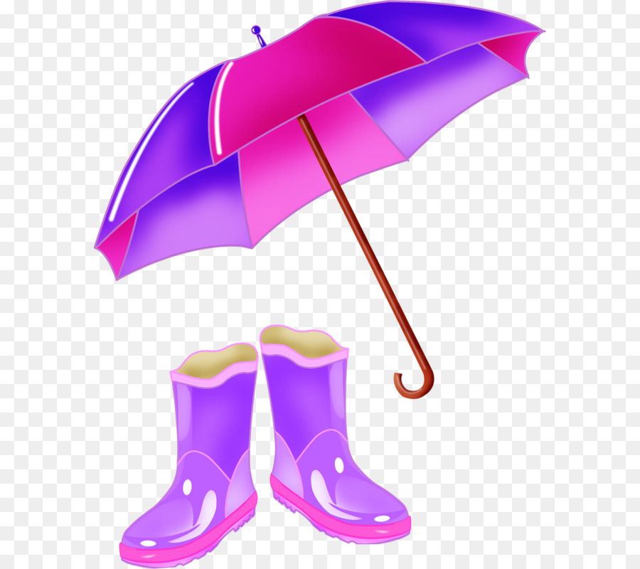 Parapluie Et Bottes Violets Et Roses，Pluie PNG