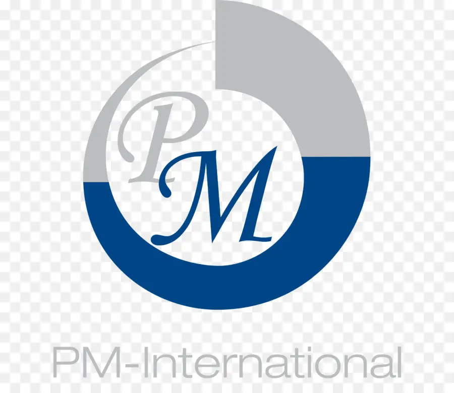 Logo Pm International，Bleu PNG