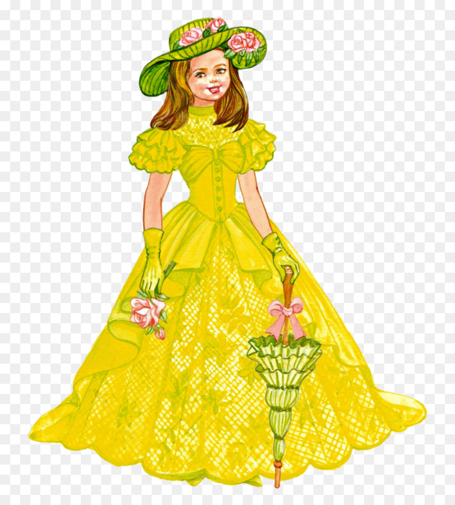 Robe Jaune，Fille PNG