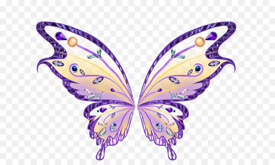 Ailes De Papillon，Violet PNG