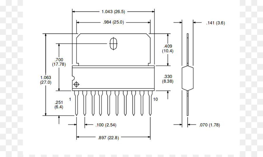 Composant électronique，Dimensions PNG