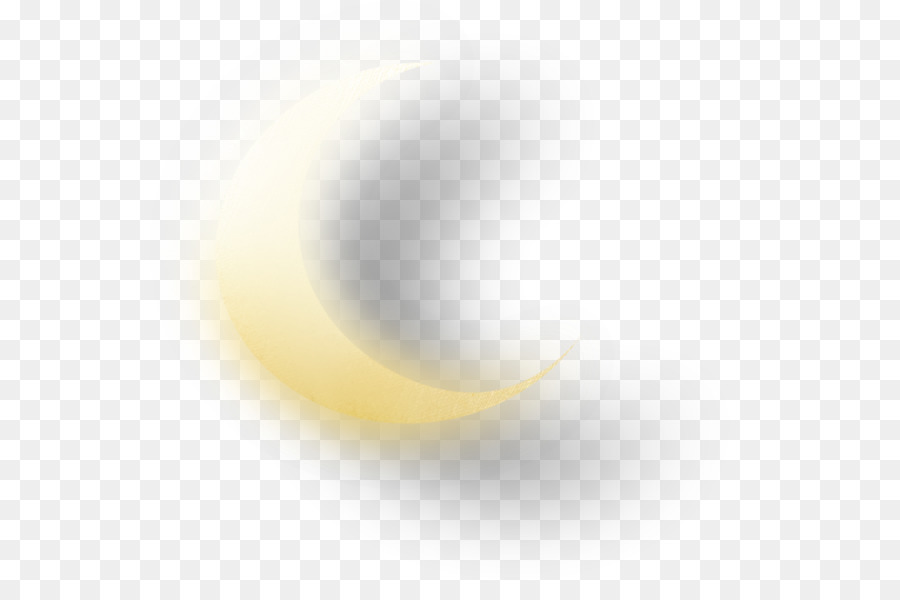 Croissant De Lune Jaune，Nuit PNG