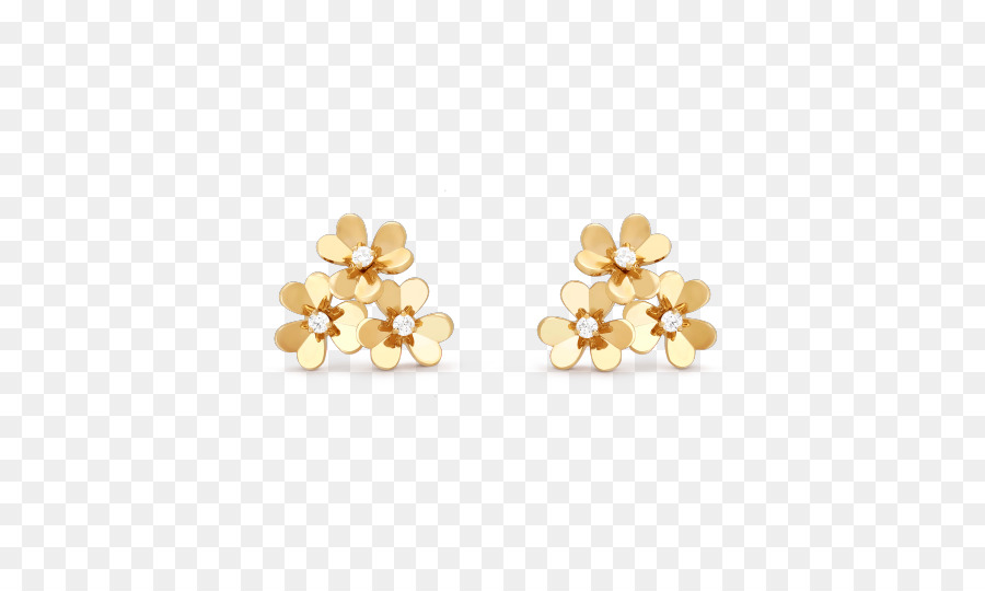 Boucles D'oreilles Fleur En Or，Fleurs PNG