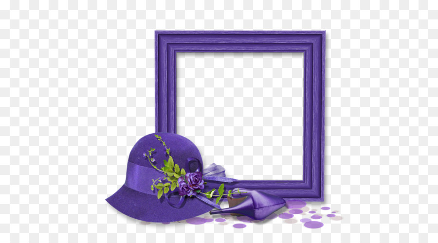 Chapeau Et Cadre Violets，Chapeau PNG