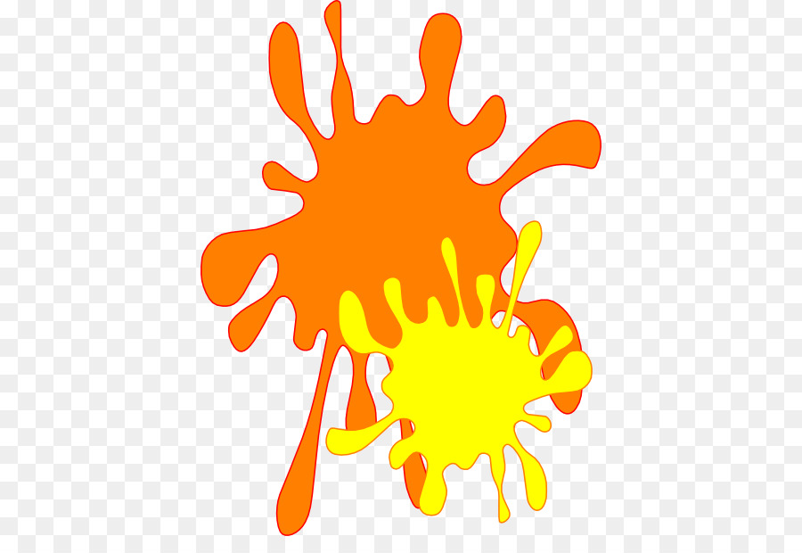 éclaboussure D'orange，Peinture PNG