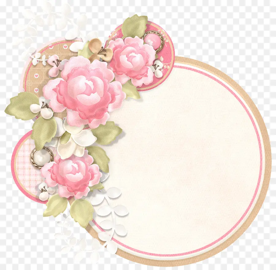 Fleurs Roses，Décoratif PNG