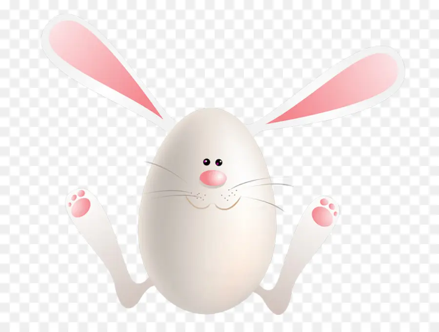 Oeuf Blanc Avec Oreilles De Lapin，Lapin PNG