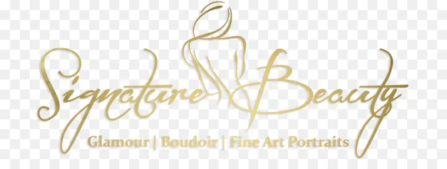 Beauté Signature，Texte Doré PNG