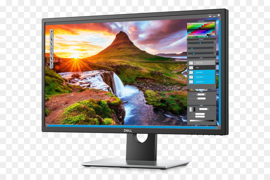 Dell，Dell U2518d 25 Ultrasharp Moniteur Noir Pour Pc Ordinateur Led Hd PNG