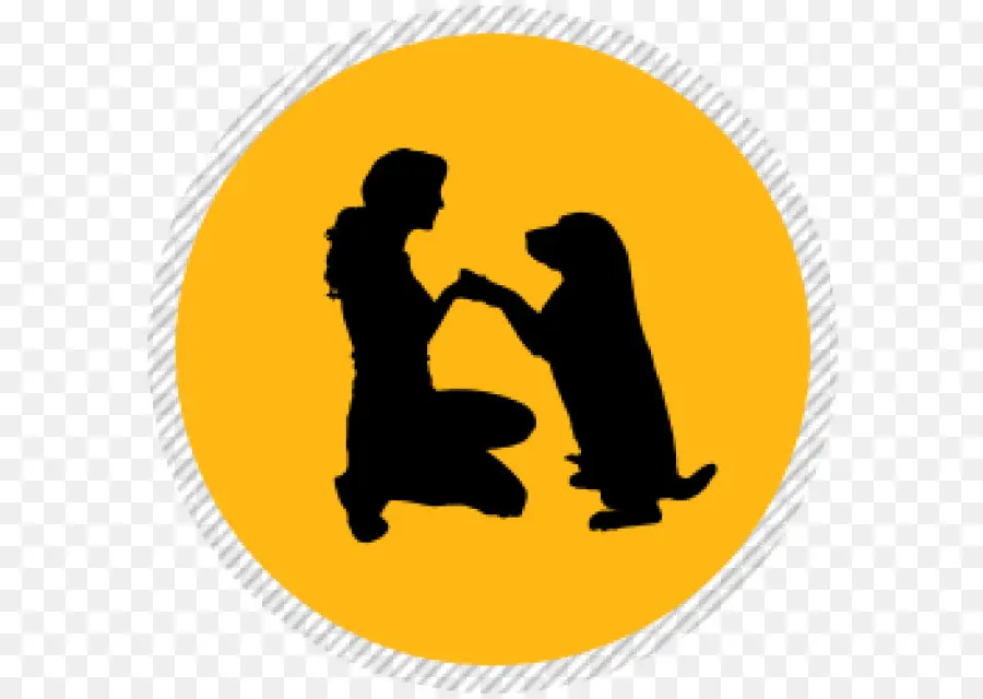 Silhouette De Femme Et De Chien，Animal De Compagnie PNG