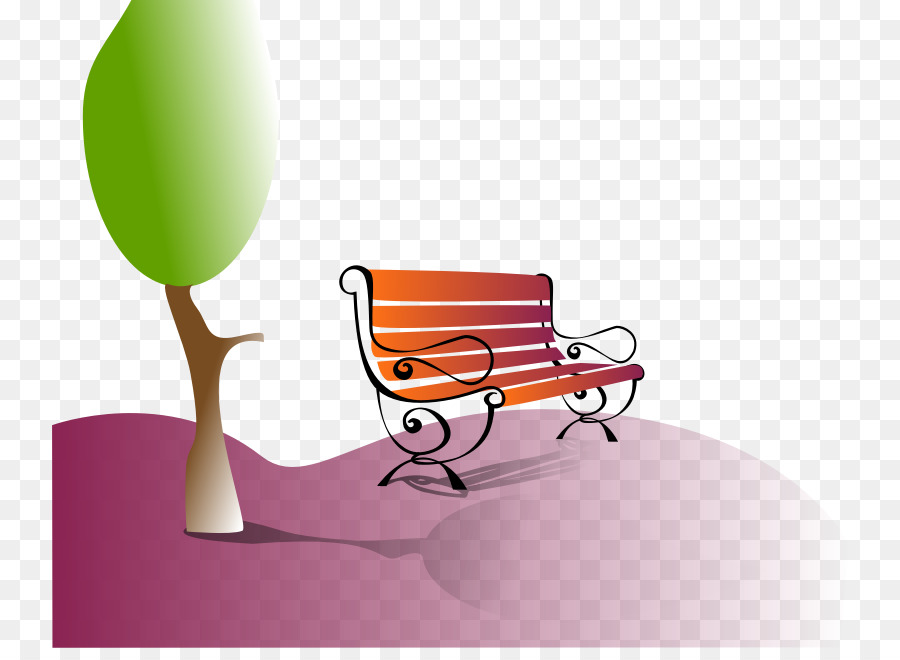 Banc Et Arbre，De Plein Air PNG