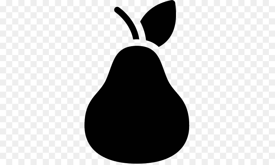 Poire Silhouette，Noir PNG