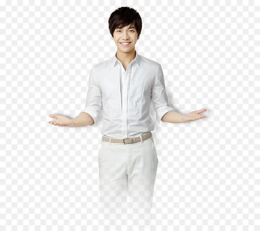 Homme En Vêtements Blancs，Souriant PNG