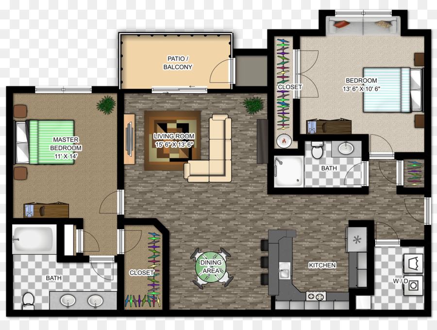 Disposition De L'appartement，Plan D'étage PNG