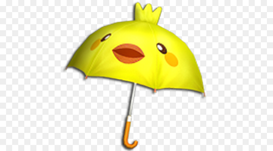 Parapluie Jaune，Visage De Canard PNG