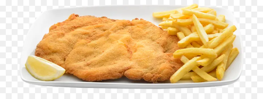 Escalope Et Frites，Repas PNG