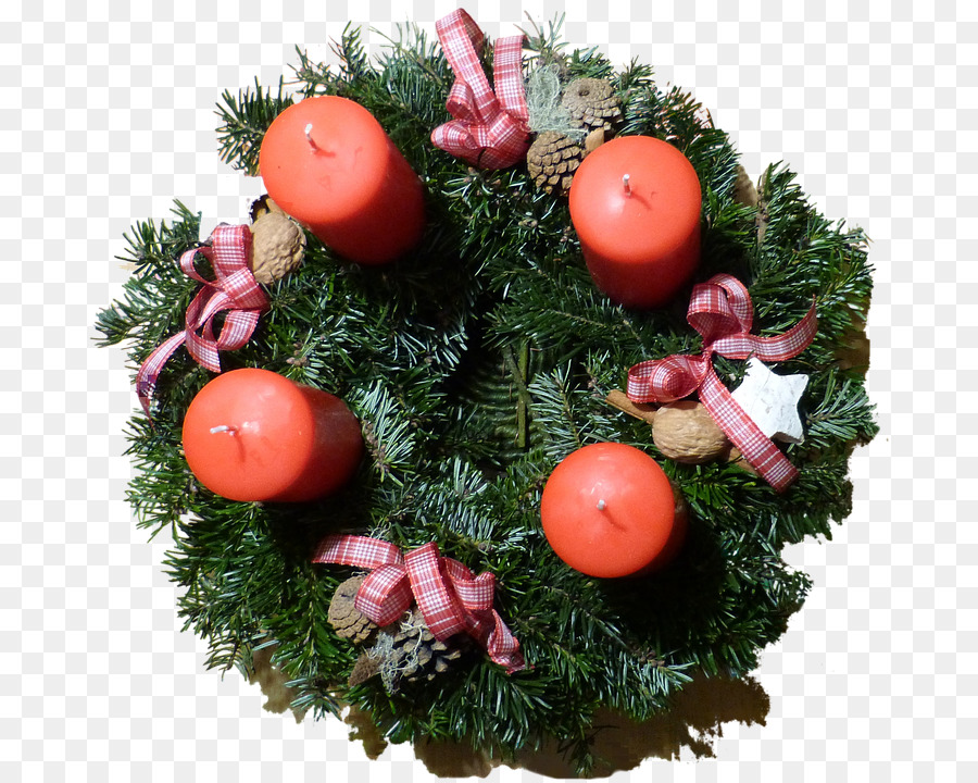 Couronne De Noël，Bougies PNG