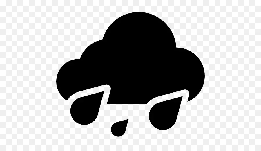 Nuage De Pluie，Noir PNG