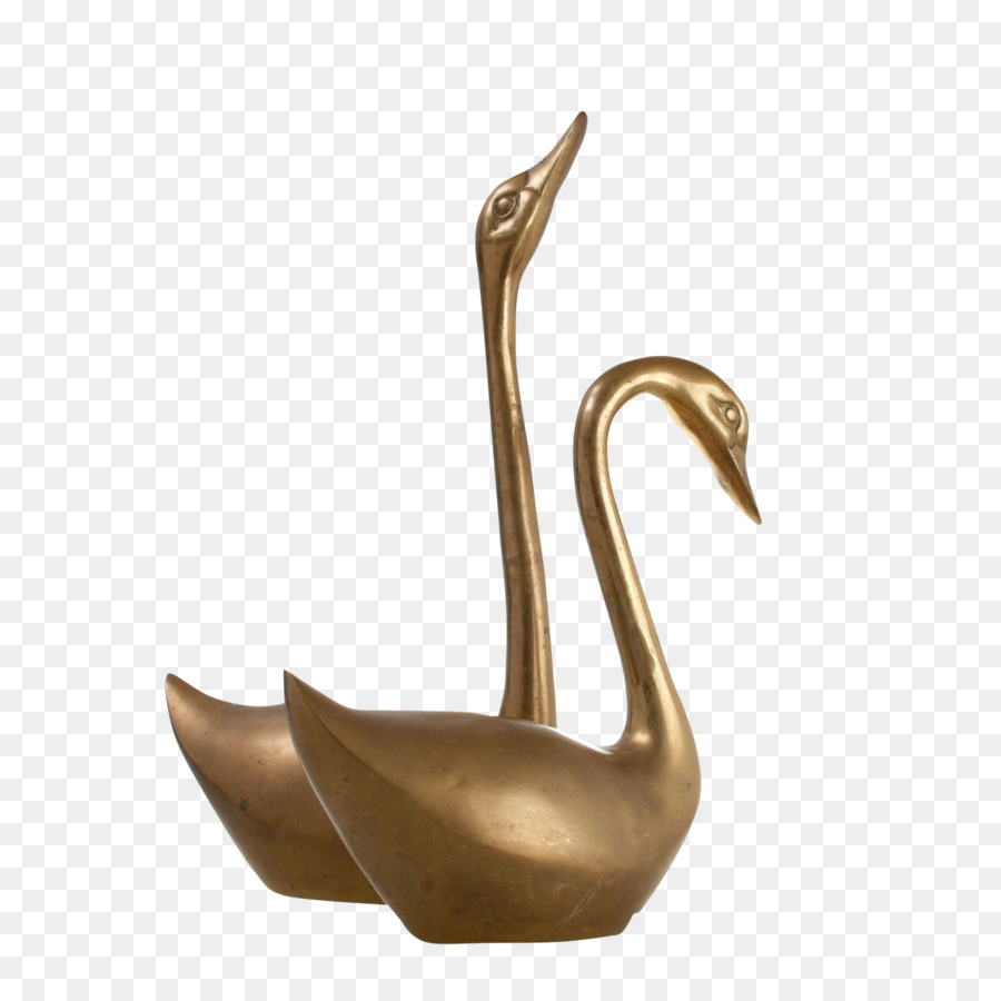 Cygnes En Laiton，Sculpture PNG