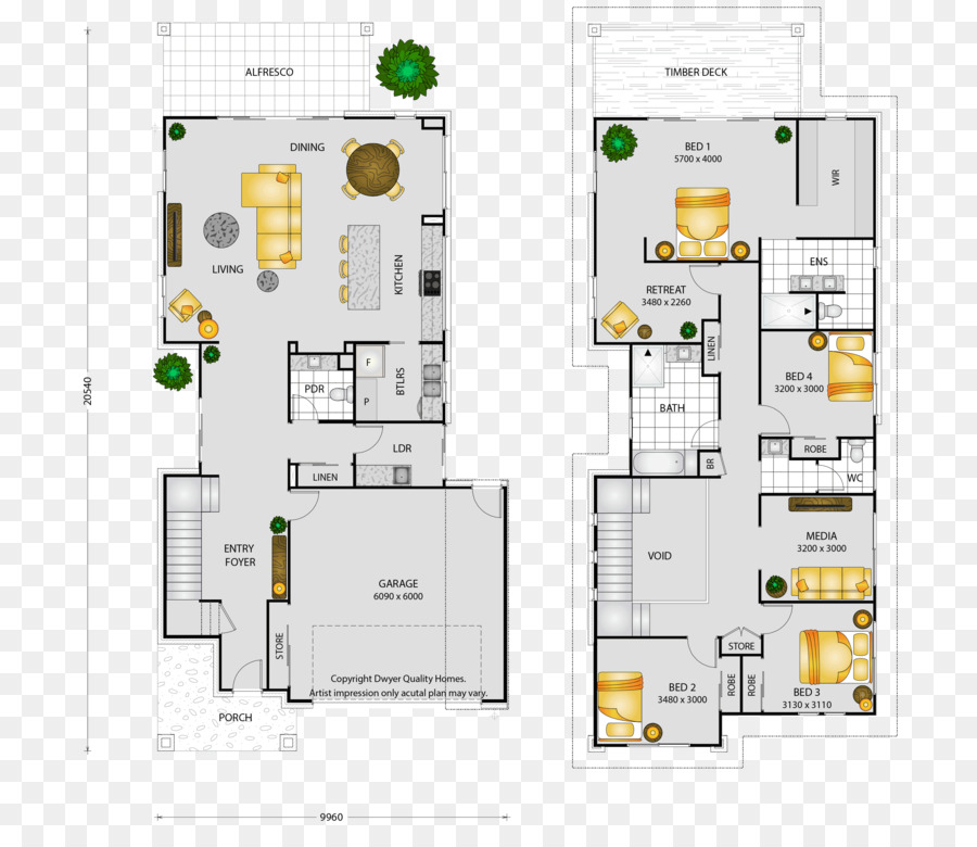 Plan D'étage，Maison PNG