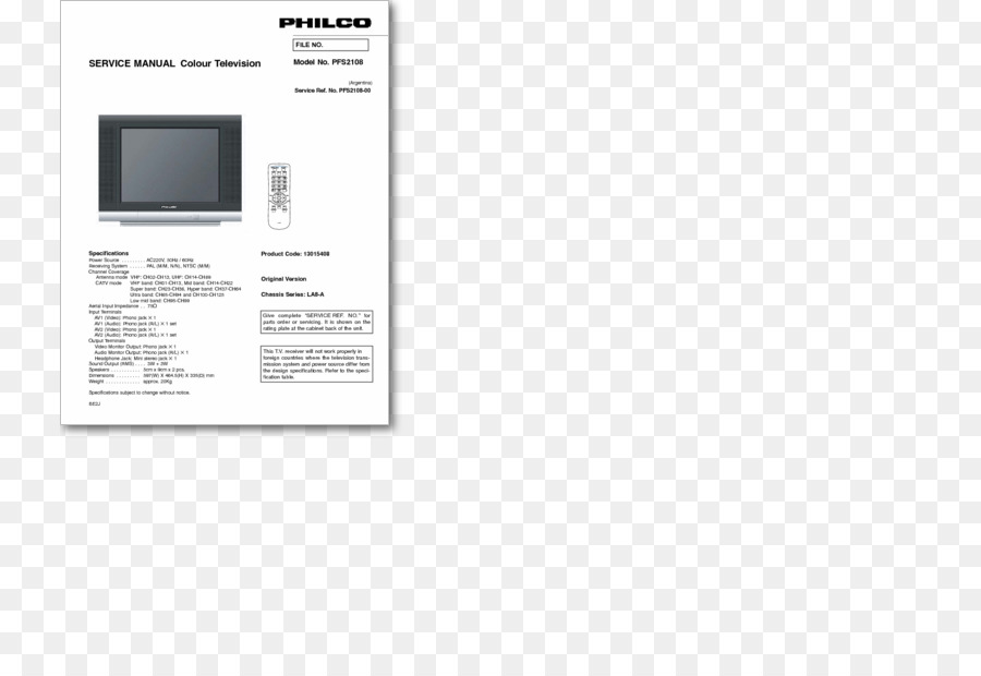 Philco，Diagramme PNG