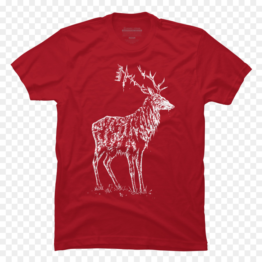 T Shirt Cerf，Rouge PNG