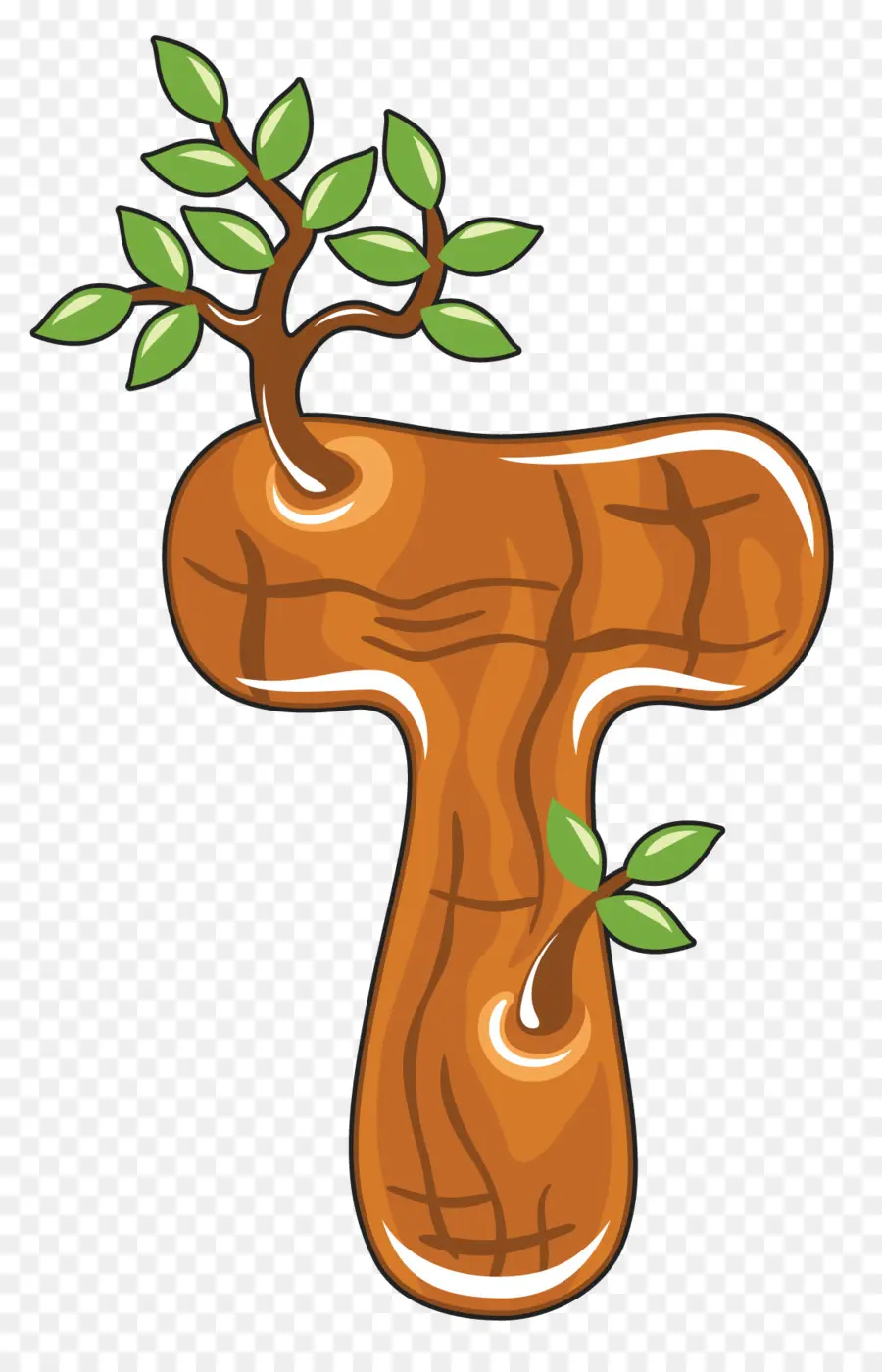 Lettre D'arbre T，Alphabet PNG