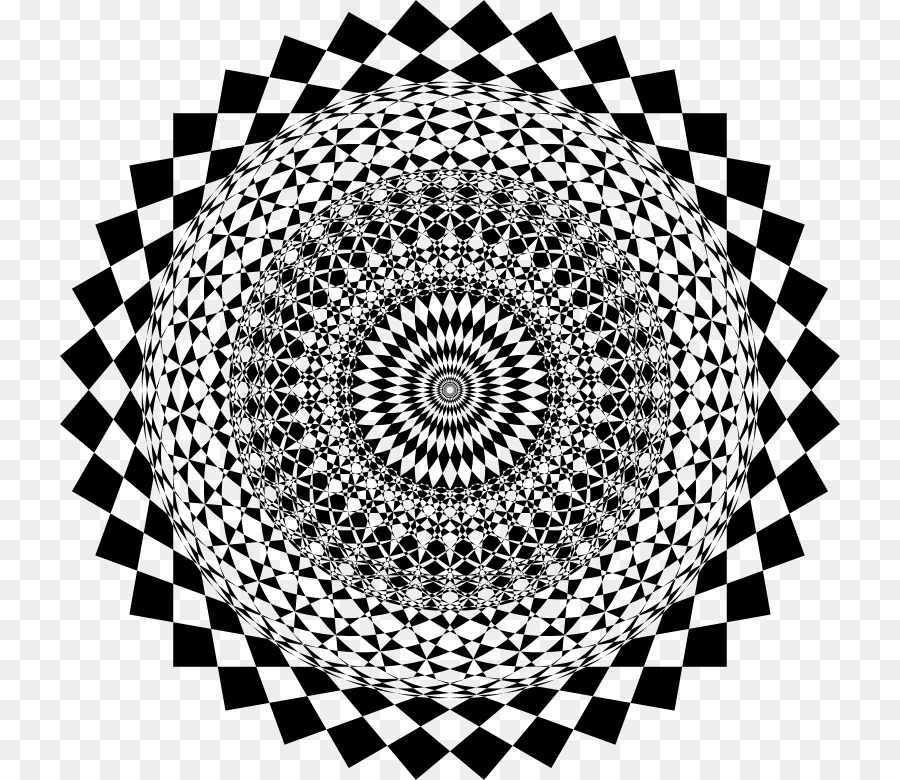 Mandala Noir Et Blanc，Modèle PNG