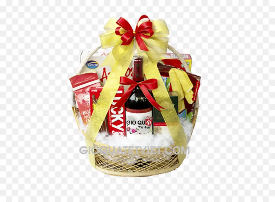 Panier Cadeau，Vin PNG