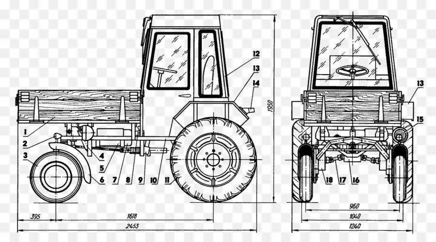 Plan De Tracteur，Tracteur PNG