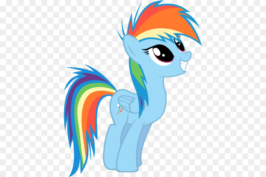 Poney Bleu，Arc En Ciel PNG