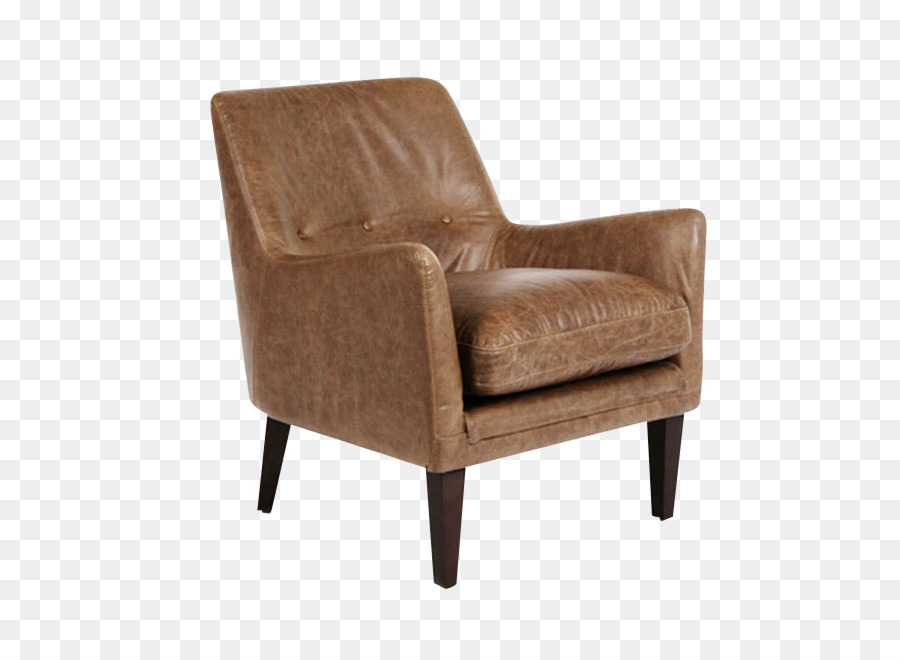 Fauteuil En Cuir，Brun PNG