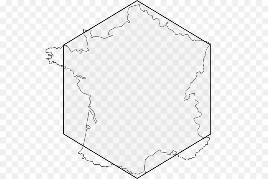 Carte Hexagonale，Contour PNG