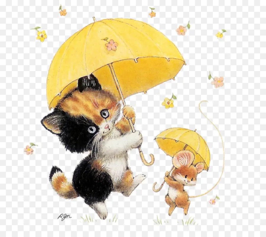 Chat Et Souris，Parapluie PNG