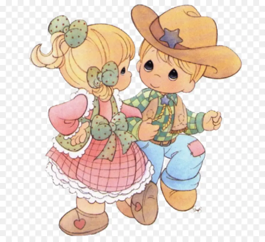 Cowboy Et Fille，Dansant PNG