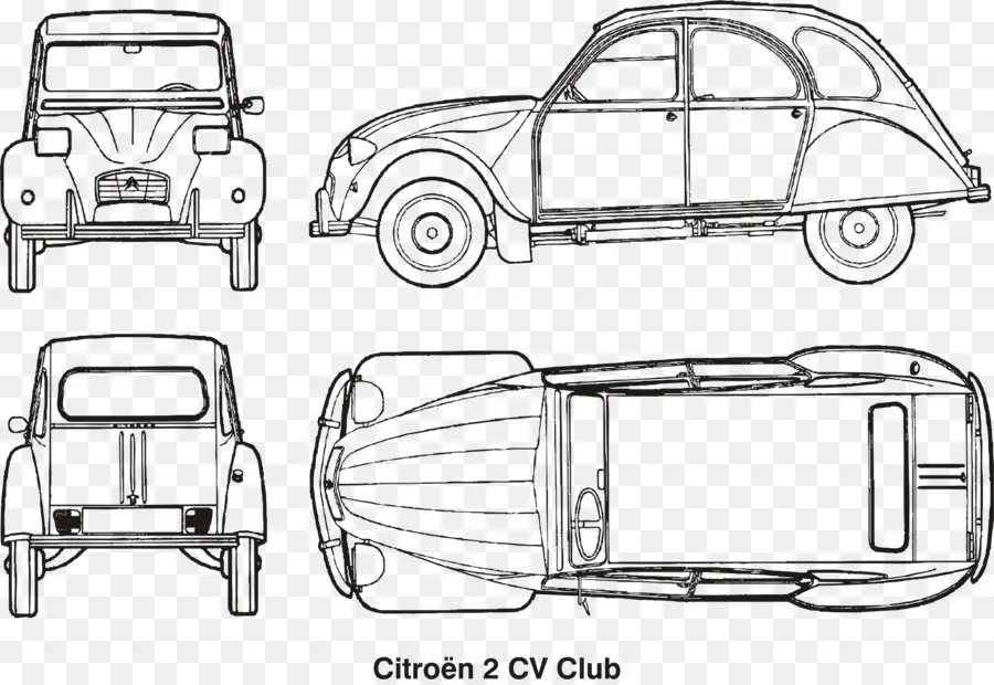 Citroën 2cv，Voiture PNG