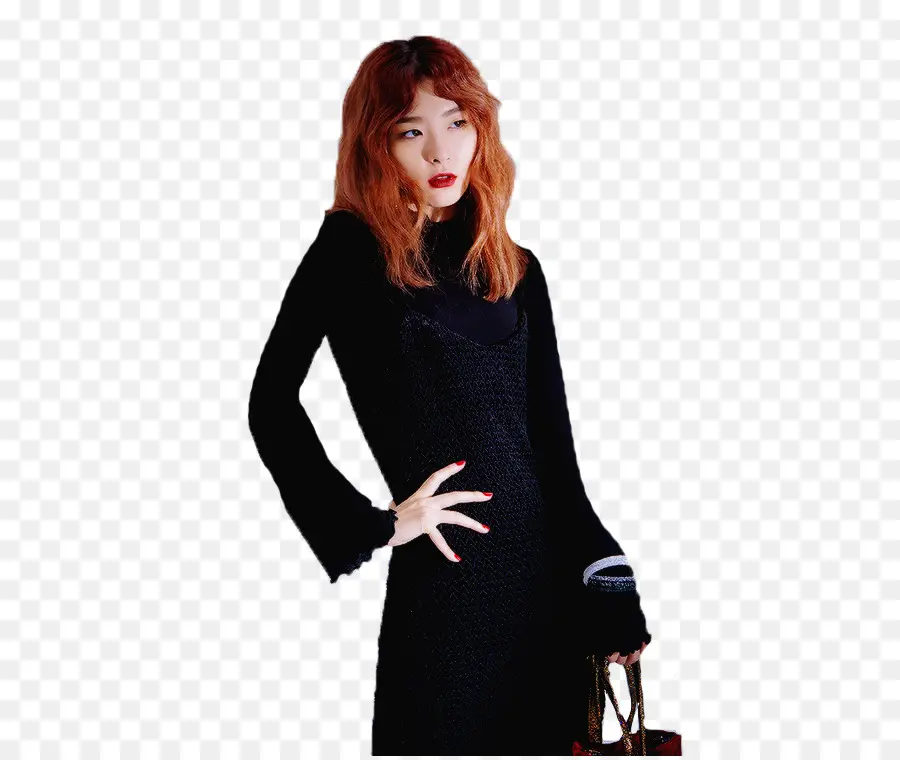 Femme En Robe Noire，Mode PNG