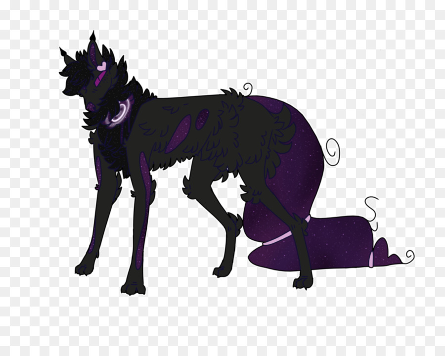 Loup Violet Et Noir，Canin PNG