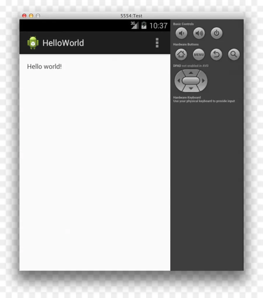 Android，Programme Hello World PNG