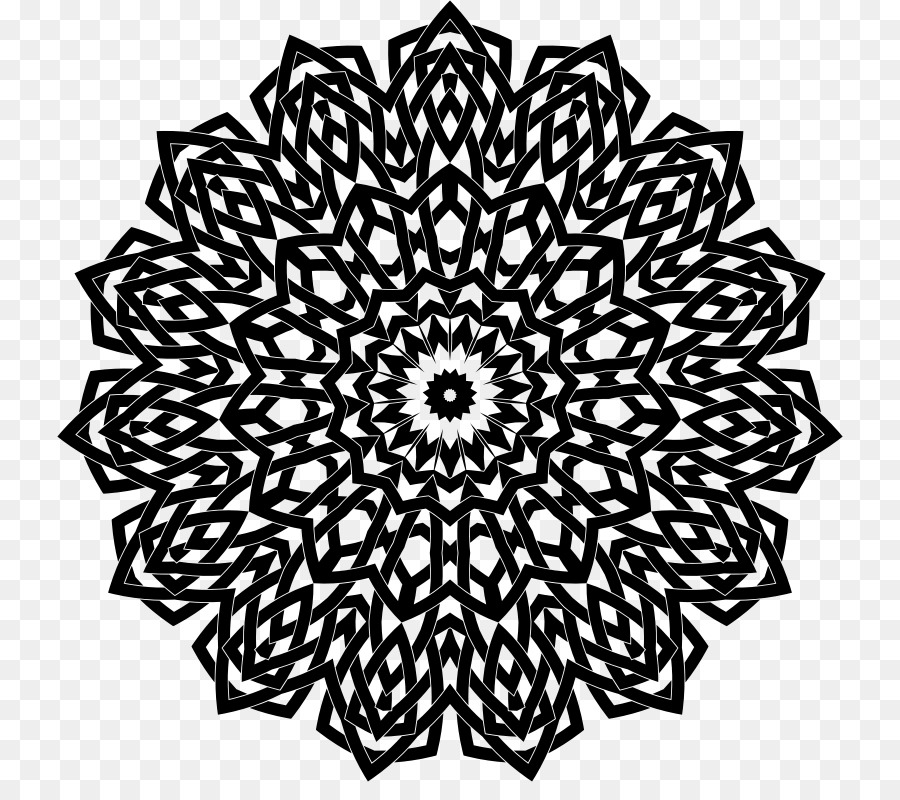 Mandala Noir Et Blanc，Modèle PNG