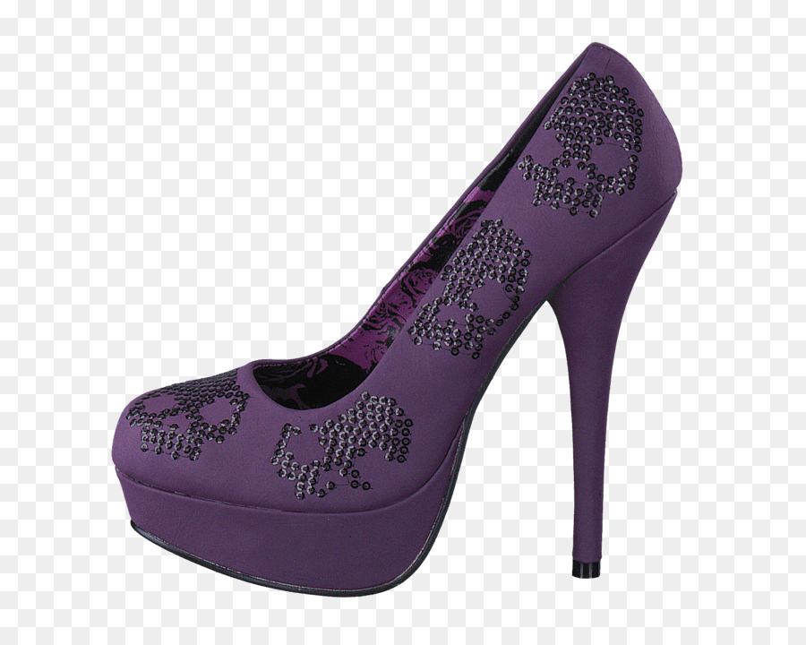 Talon Haut Violet，Chaussure PNG