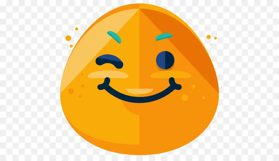 Visage Clignotant，Orange PNG