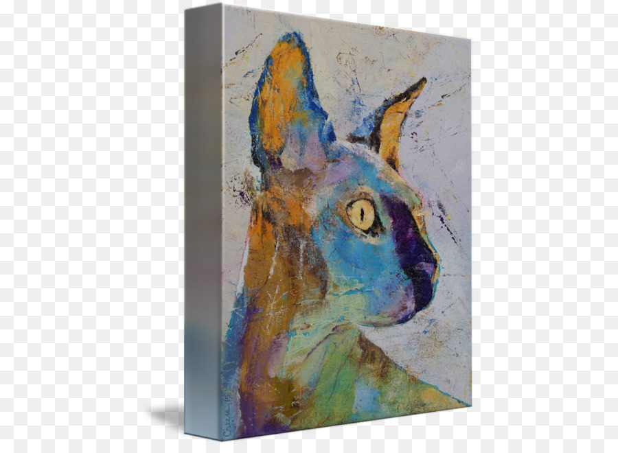 Chat Sphynx，Peinture PNG