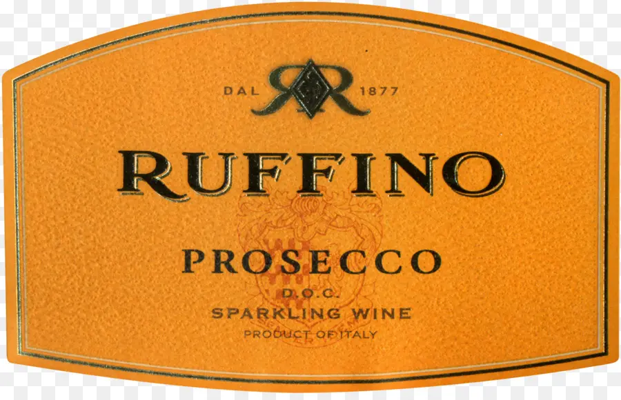 Étiquette Ruffino Prosecco，Vin PNG